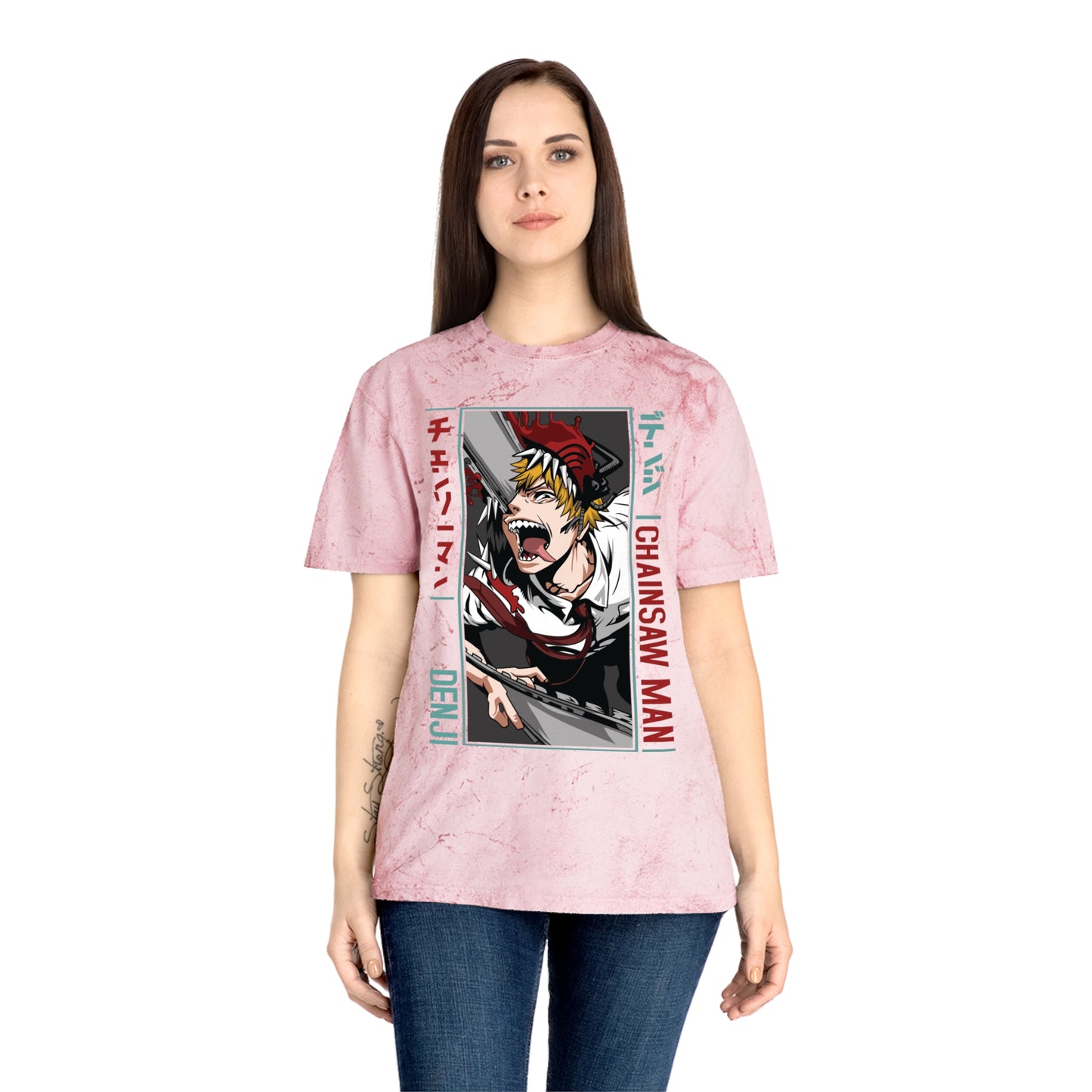Unisex Anime Color Blast T-Shirt | Chainsaw Man | Denji Awakening