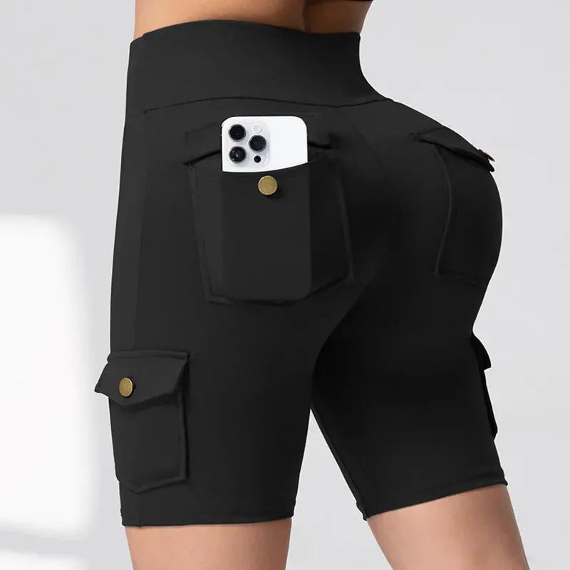 677 Black / S Camouflage Printed Women Shorts with Pockets (Victorious ExoGenesis Shorts)