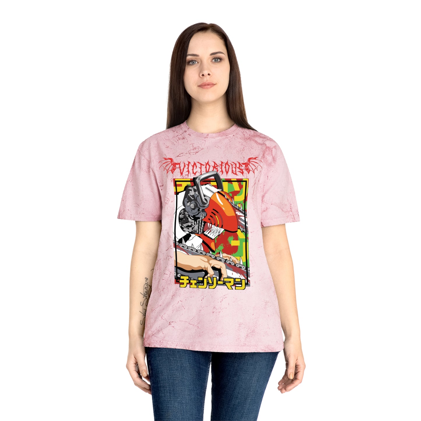 Anime Chainsaw Man Denji (Full Throttle) - Tie Dye Vintage Style T-shirt