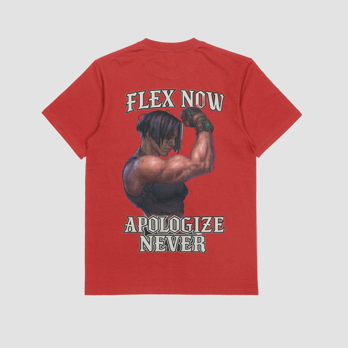 Sevika "Flex Now, Appologize Never" Gym T-shirt (Oversized)