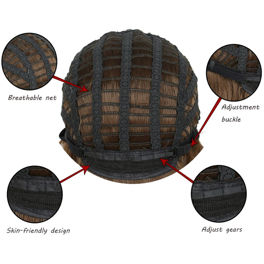 Black Ombre Red Layered Wig/Synthetic Long Wavy Lolita/ Kawaii Wig