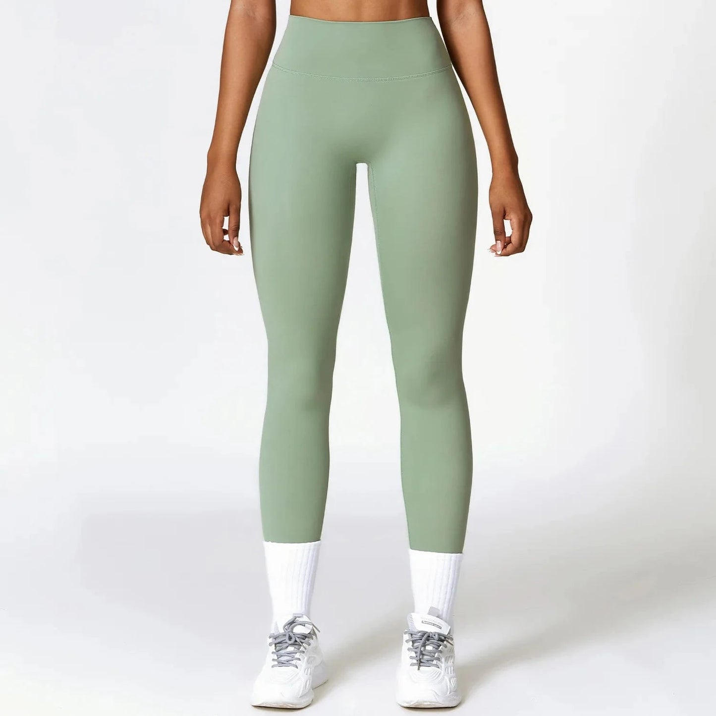 Basil green / S High Waist Seamless Leggings/ Yoga Leggings/ Sports Leggings