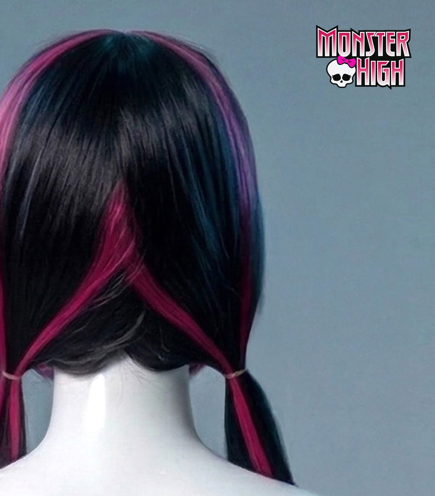 Black and Cherry / One Size Draculaura MonsterHigh Cosplay Wig - XXO Midnight Black and Cherry