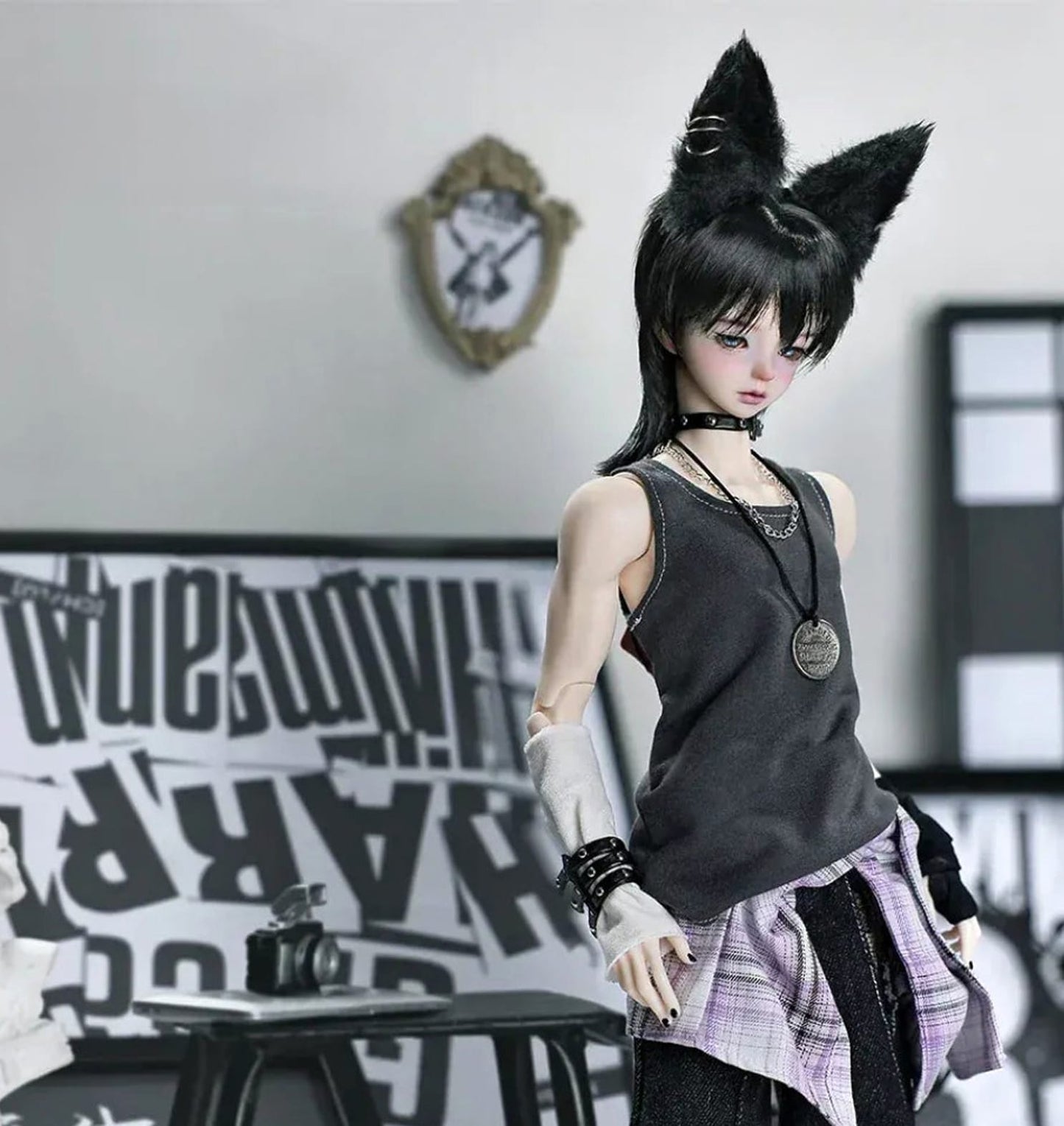 Black Lor-C Dark Angel Bjd Doll Boy 1/4 Fullset