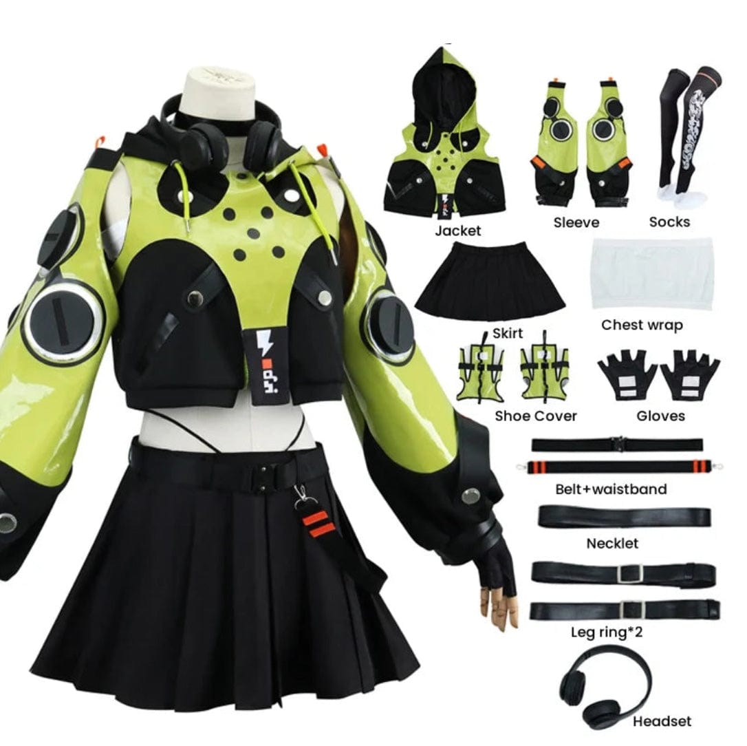 Costume and Headset / S Anby Demara Cosplay Zenless Zone Zero