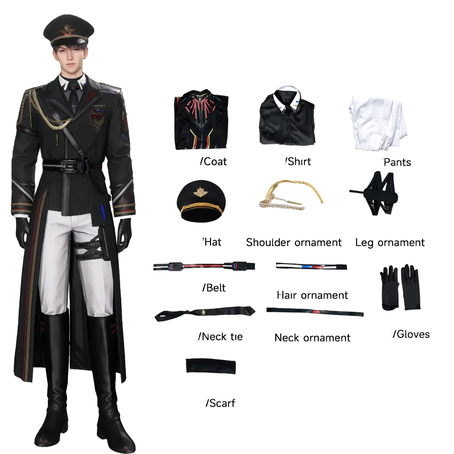 Costume Only / XS Love and Deepspace Caleb Far Air Captain Cosplay