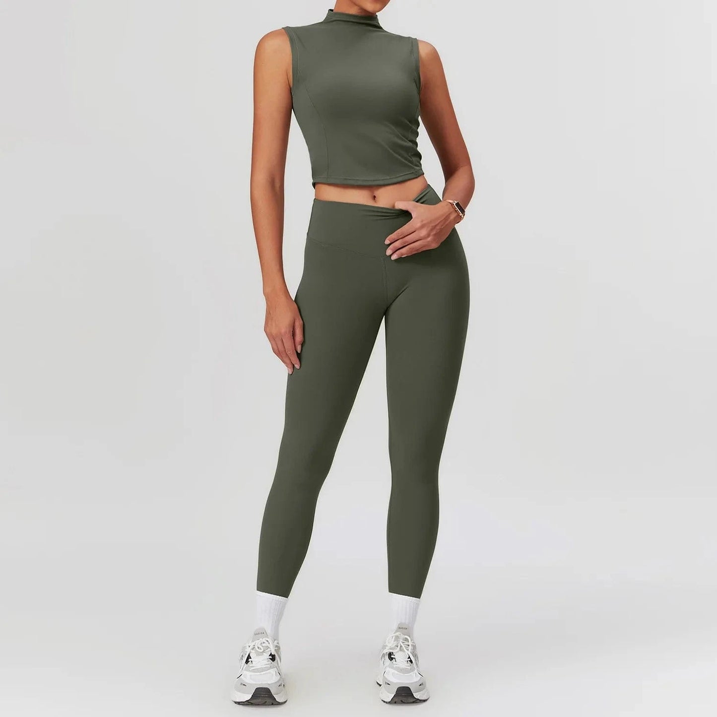 Forest Green 1 / M 2PCS Fitness Skirt & Bra for Yoga & Fitness - Victorious Shieldmaiden Grace Set
