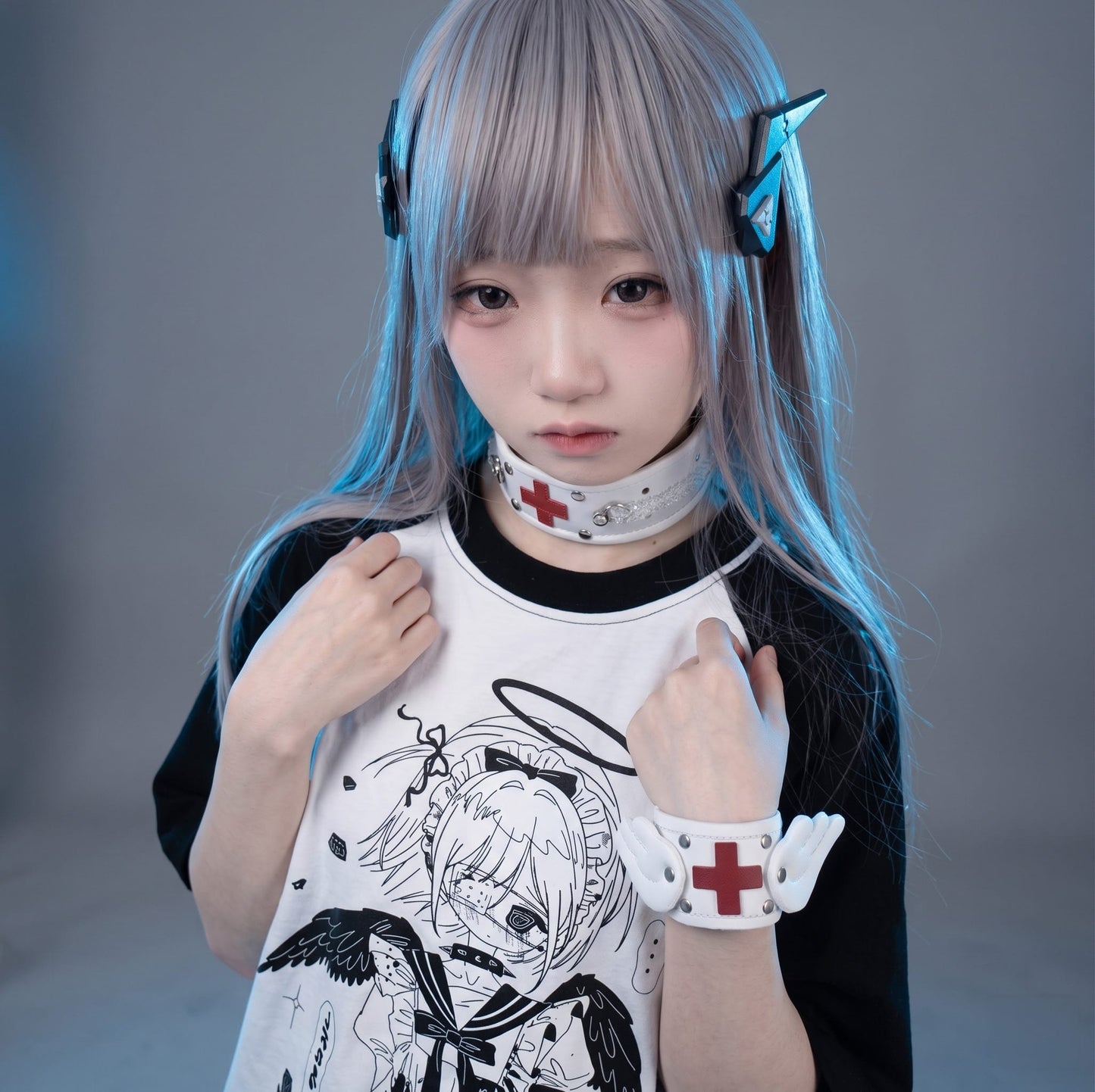 Gothic Cross Collar Necklace Harajuku Lolita