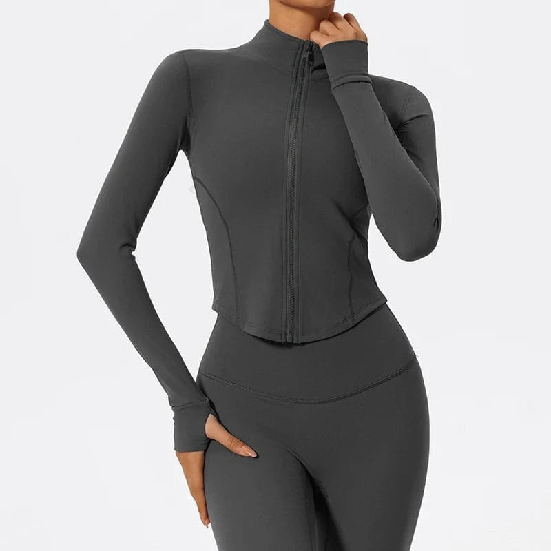 Gray / L Victorious Artemis Sports Jacket - Women's Casual, Long-Sleeve & Zippered