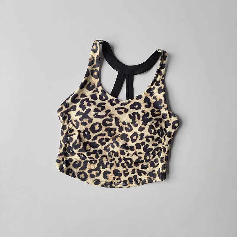 Leopard Print / S Pattern Sports Bra for Women /Gym Yoga Bra