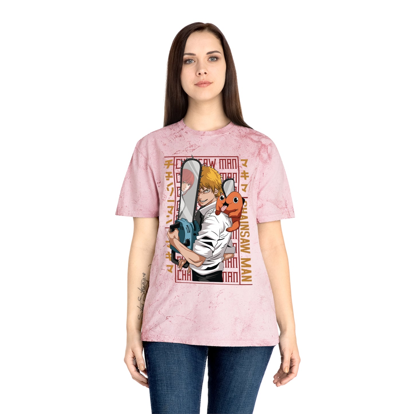 Unisex Color Blast Tee - Anime Chainsaw Man (Love & Loyalty)