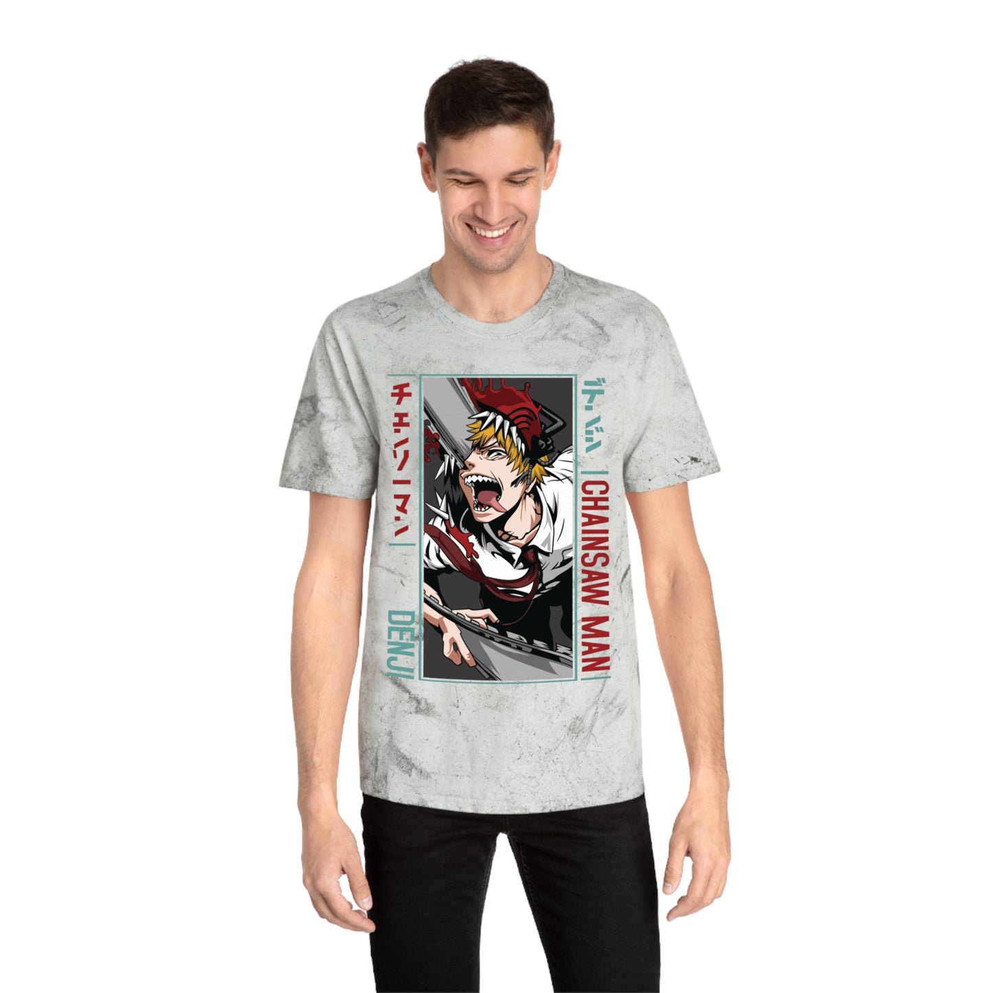 Unisex Anime Color Blast T-Shirt | Chainsaw Man | Denji Awakening