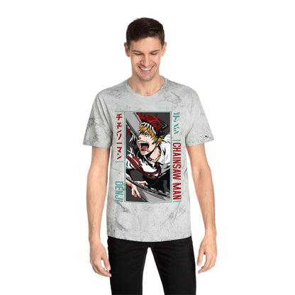 Unisex Anime Color Blast T-Shirt | Chainsaw Man | Denji Awakening