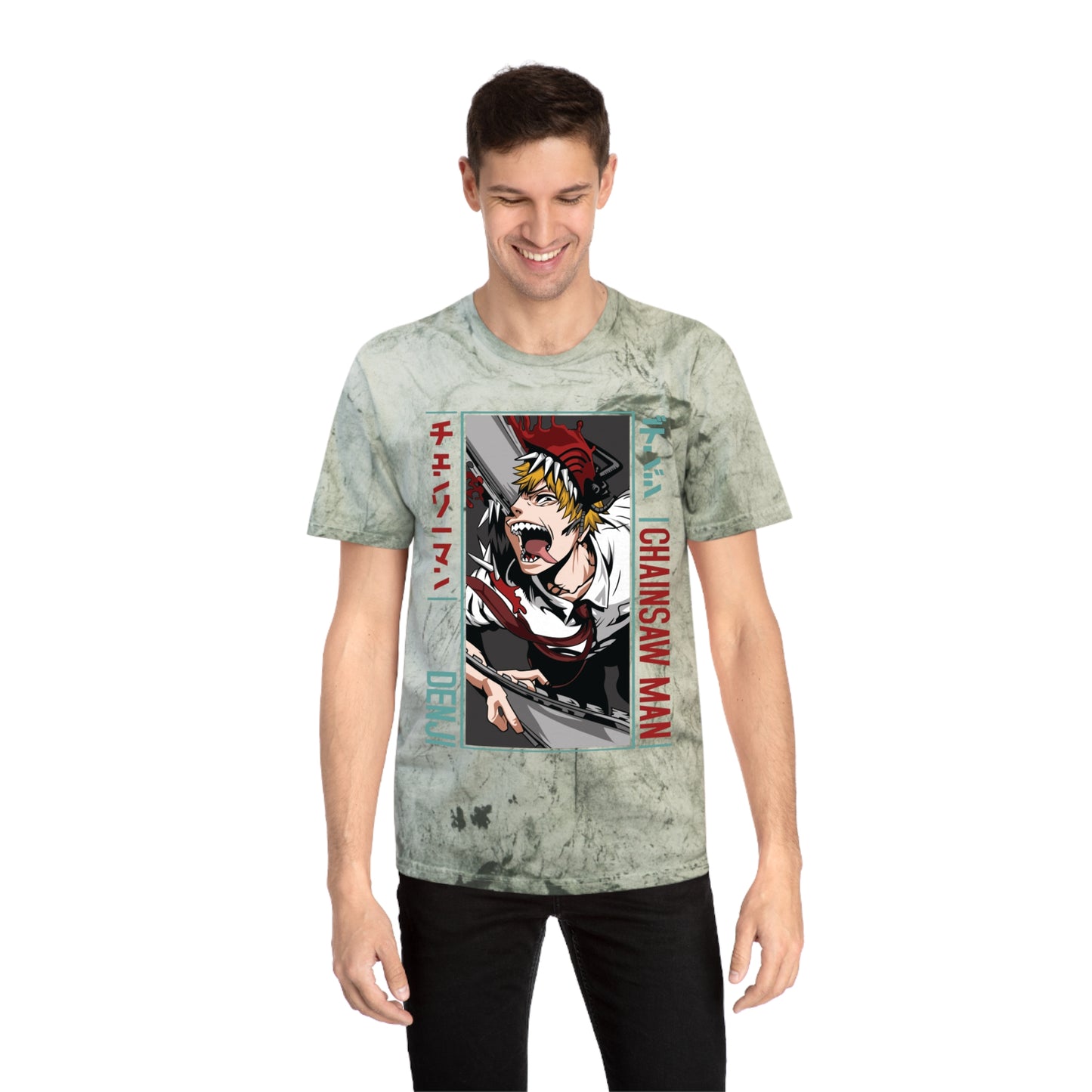 Unisex Anime Color Blast T-Shirt | Chainsaw Man | Denji Awakening