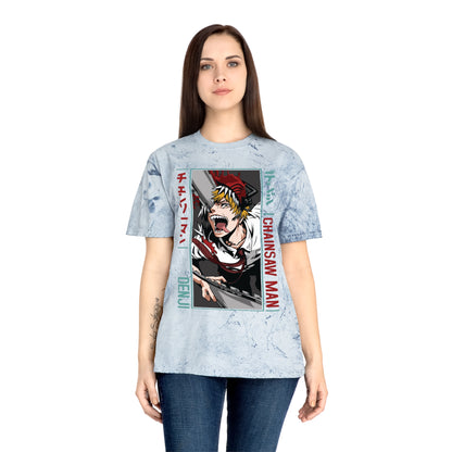 Unisex Anime Color Blast T-Shirt | Chainsaw Man | Denji Awakening