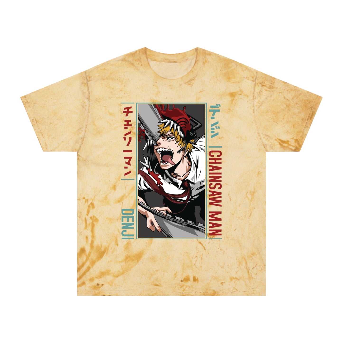 Unisex Anime Color Blast T-Shirt | Chainsaw Man | Denji Awakening