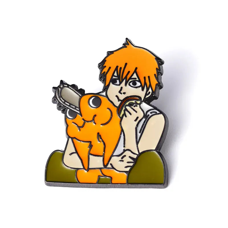 12 Chainsaw Man Anime Enamel Pin Cosplay