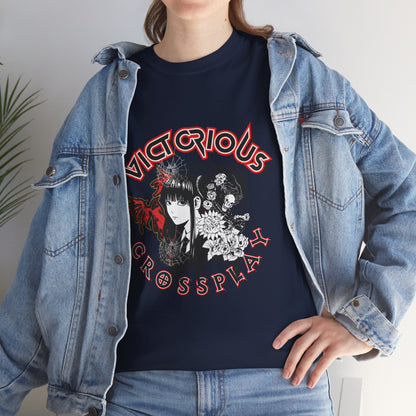 Victorious Crossplay Graphic Tee — Gothic Anime Japan Bat Design