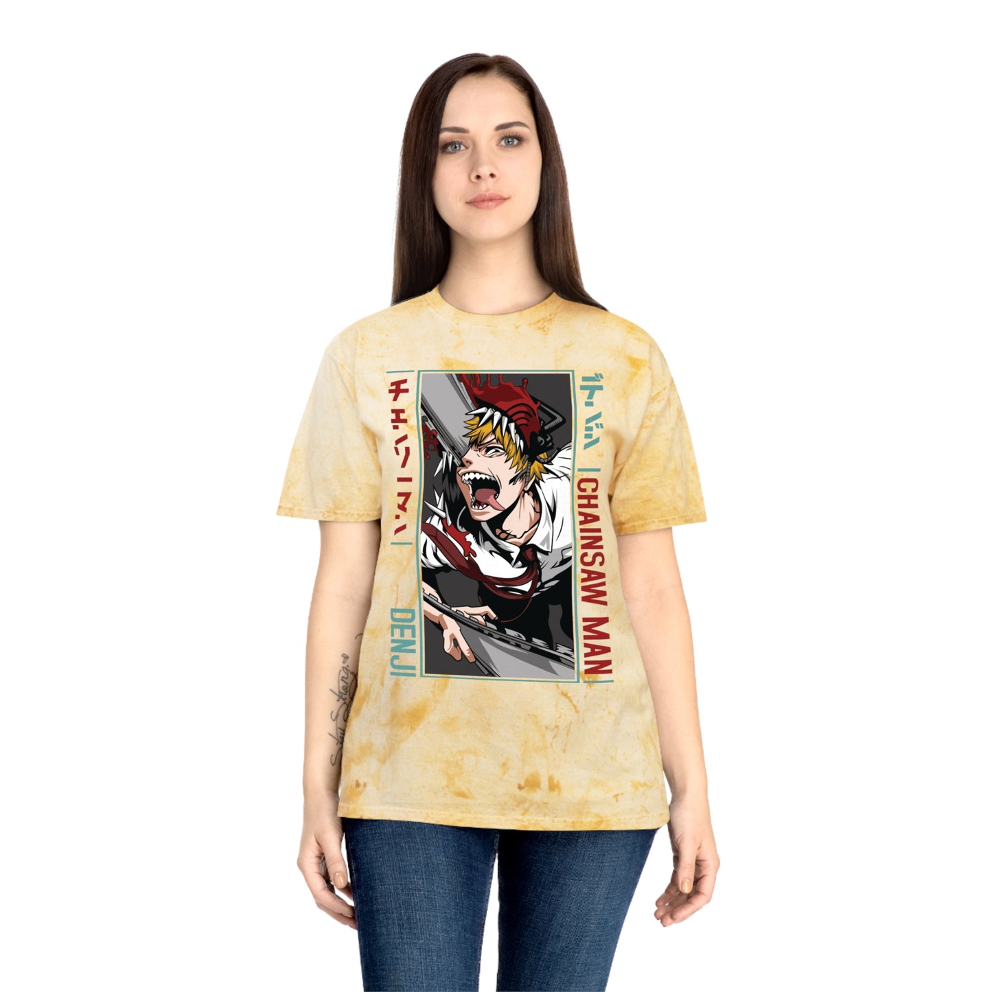 Unisex Anime Color Blast T-Shirt | Chainsaw Man | Denji Awakening