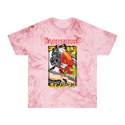 Anime Chainsaw Man Denji (Full Throttle) - Tie Dye Vintage Style T-shirt