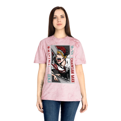 Unisex Anime Color Blast T-Shirt | Chainsaw Man | Denji Awakening