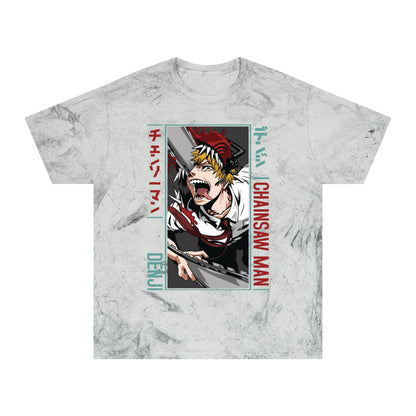 Unisex Anime Color Blast T-Shirt | Chainsaw Man | Denji Awakening