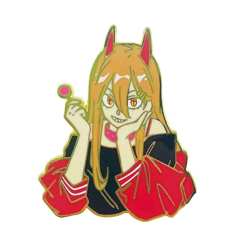 2 Chainsaw Man Anime Enamel Pin Cosplay