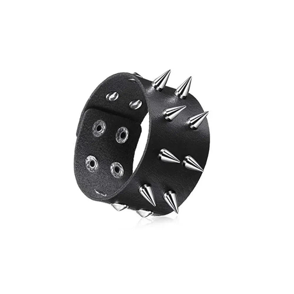 2 Gothic Spike Bracelet Punk Rock Accessories