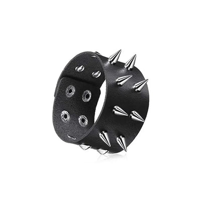 2 Gothic Spike Bracelet Punk Rock Accessories