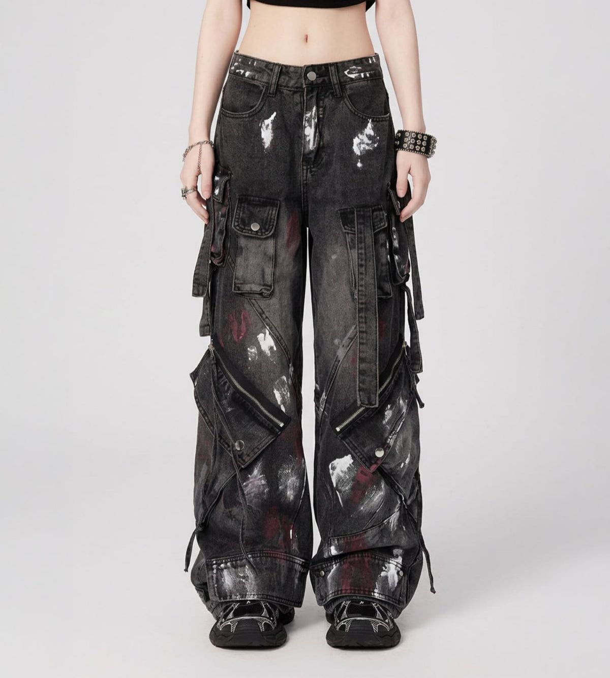 2 / XL Oversized Retro Pocket Folding Jeans