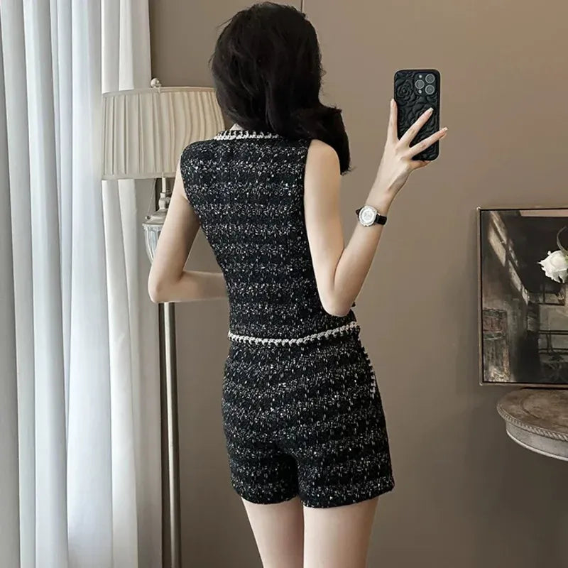 2025 new in matching sets Fashion 2 pieces set for woman tank Tops + Shorts two piece outfits woman pant sets ensemble femme