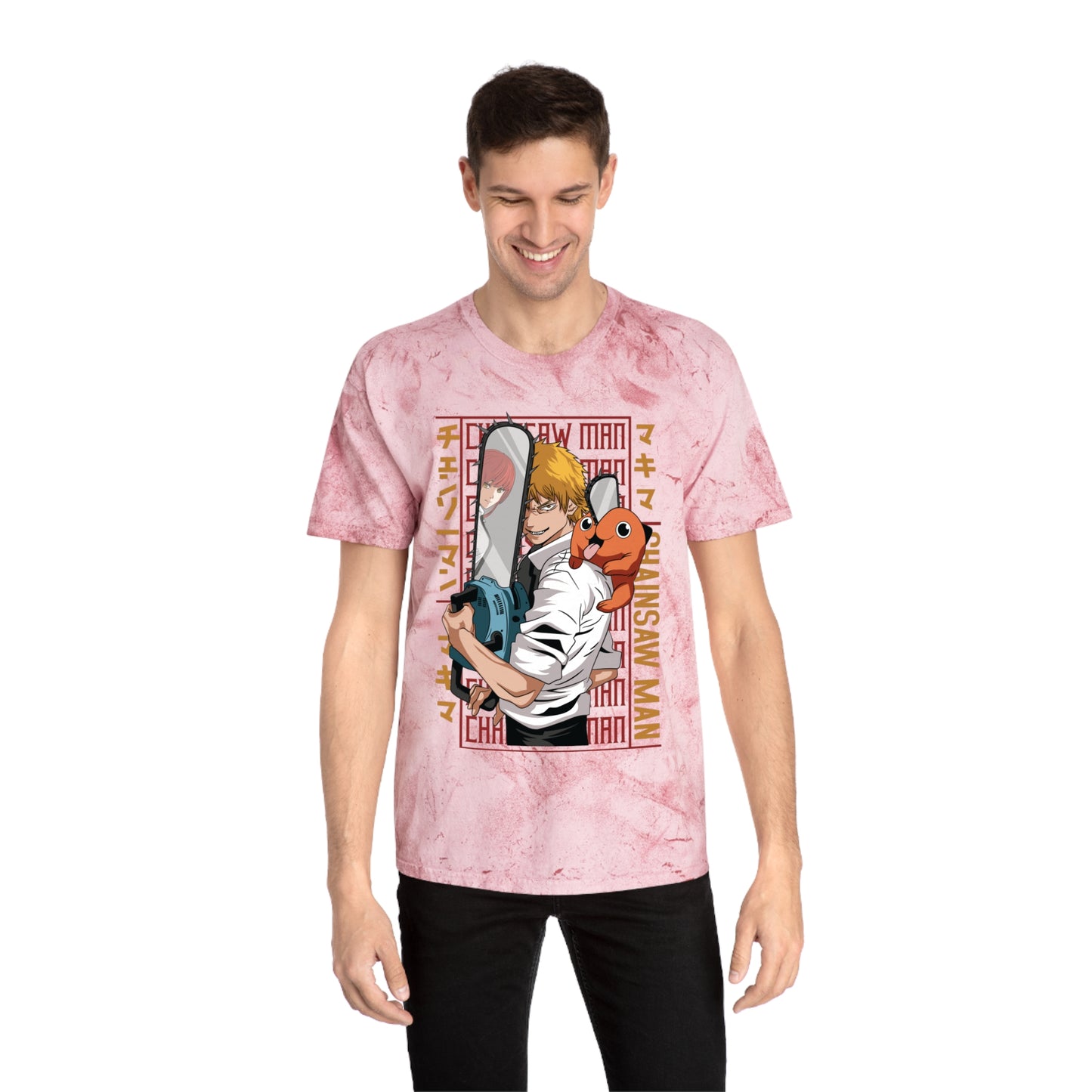 Unisex Color Blast Tee - Anime Chainsaw Man (Love & Loyalty)