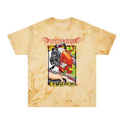 Anime Chainsaw Man Denji (Full Throttle) - Tie Dye Vintage Style T-shirt