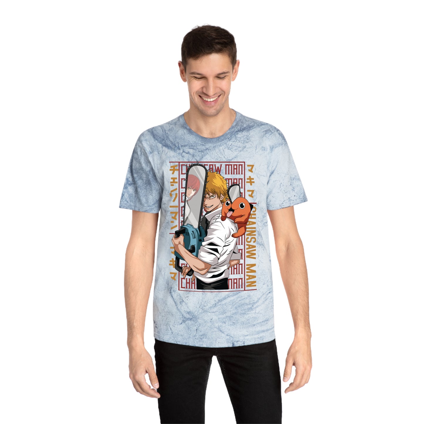 Unisex Color Blast Tee - Anime Chainsaw Man (Love & Loyalty)