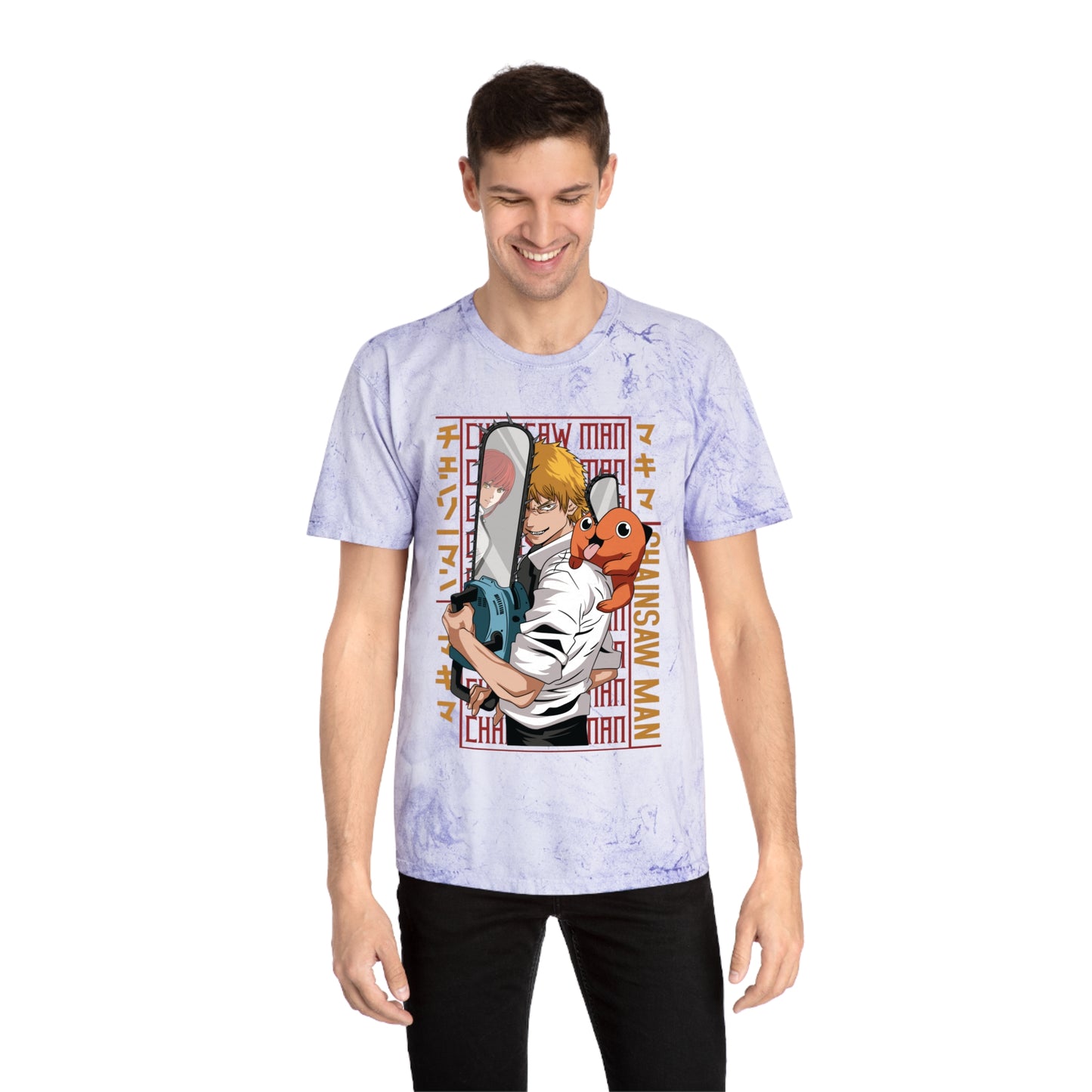 Unisex Color Blast Tee - Anime Chainsaw Man (Love & Loyalty)