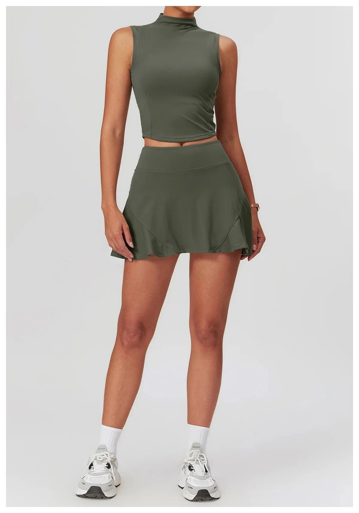 2PCS Fitness Skirt & Bra for Yoga & Fitness - Victorious Shieldmaiden Grace Set