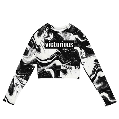 2XS Victorious Monochrome Motion Recycled long-sleeve crop top