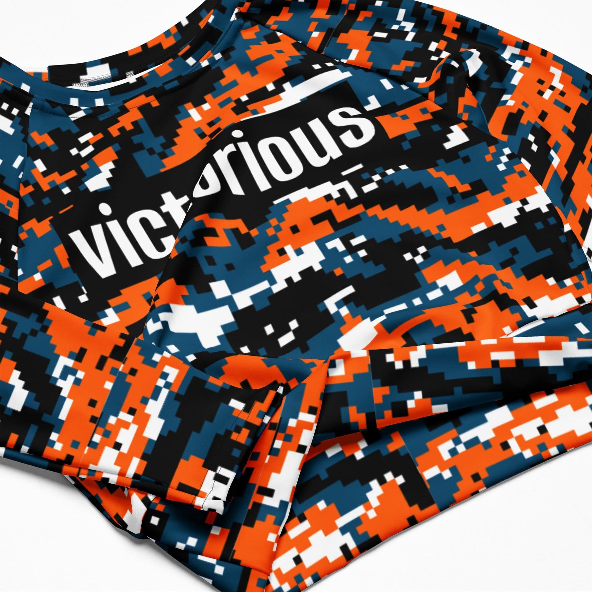 2XS Victorious Sunset Camo Recycled long-sleeve crop top