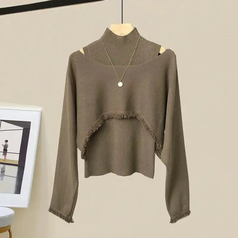 3-Piece Set 05 / XXXL Women 2026 Spring Autumn New Vintage Tracksuit Matching Set Korean Elegant Knit Hoodie+Vest+Loose Cargo Pants 3-Piece Suit