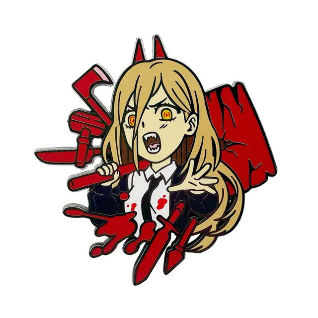 32 Chainsaw Man Anime Enamel Pin Cosplay