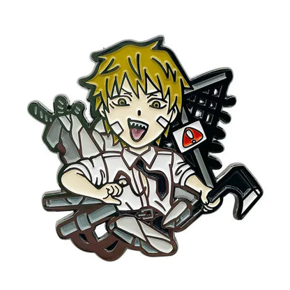 35 Chainsaw Man Anime Enamel Pin Cosplay