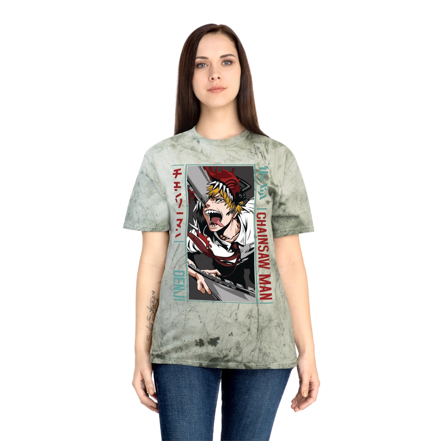Unisex Anime Color Blast T-Shirt | Chainsaw Man | Denji Awakening