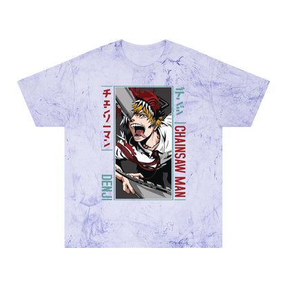 Unisex Anime Color Blast T-Shirt | Chainsaw Man | Denji Awakening