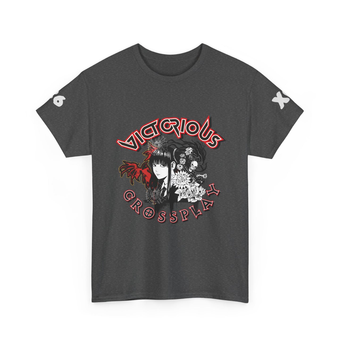 Victorious Crossplay Graphic Tee — Gothic Anime Japan Bat Design