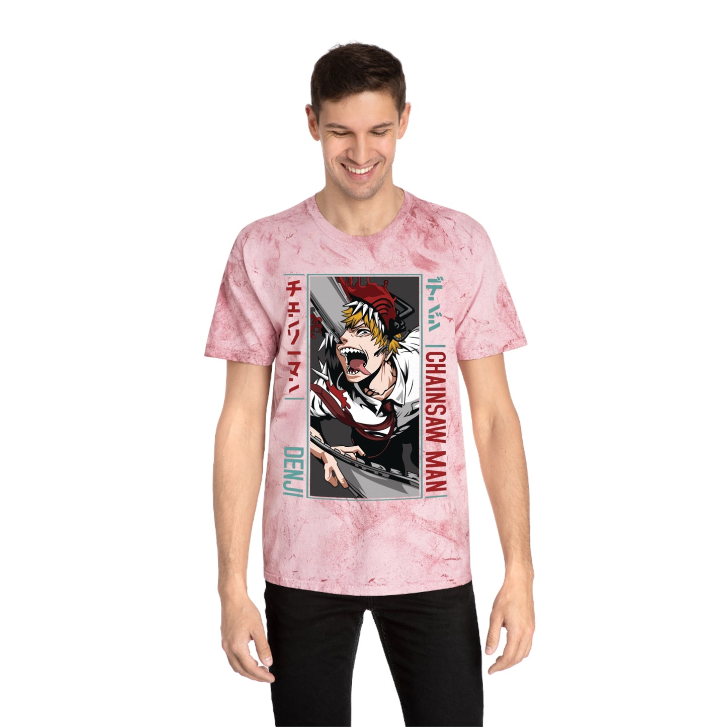 Unisex Anime Color Blast T-Shirt | Chainsaw Man | Denji Awakening