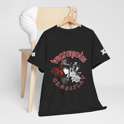 Victorious Crossplay Graphic Tee — Gothic Anime Japan Bat Design