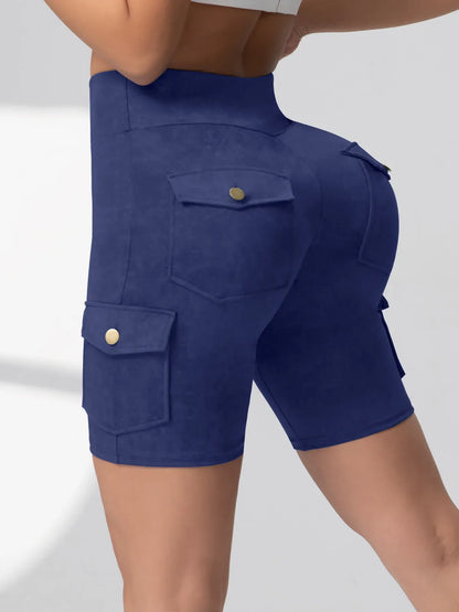 680 Navy / S Camouflage Printed Women Shorts with Pockets (Victorious ExoGenesis Shorts)