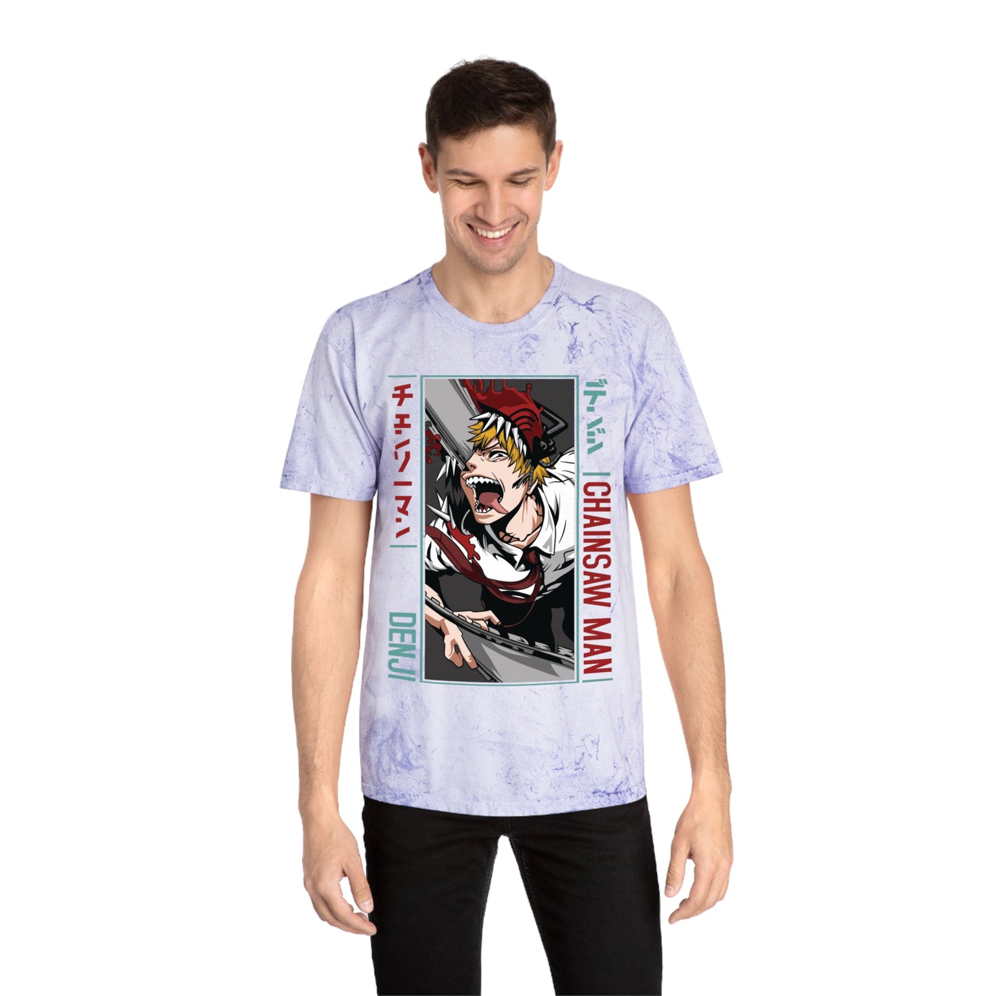 Unisex Anime Color Blast T-Shirt | Chainsaw Man | Denji Awakening