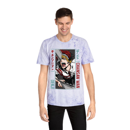 Unisex Anime Color Blast T-Shirt | Chainsaw Man | Denji Awakening