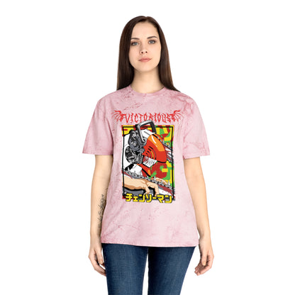 Anime Chainsaw Man Denji (Full Throttle) - Tie Dye Vintage Style T-shirt